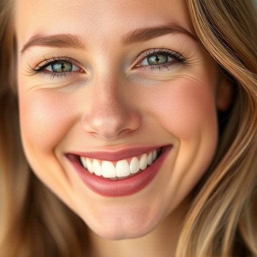 Woman with clear, normal skin smiling